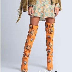 NWT TORY BURCH LILA EMBROIDERED OVER THE KNEE BOOT ORIGINAL BOX DUST BAG 9